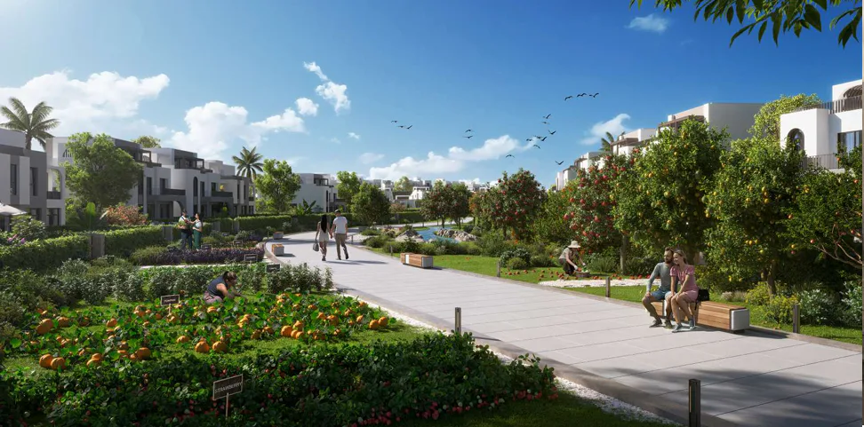 3 Bed Townhouse with Garden at Green Valley by Orascom Development Egypt For Sale in October Gardens City | Forsa Property