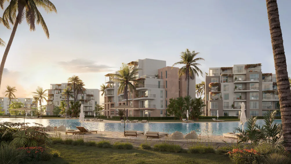 شاليه غرفتين في سي شور من هايد بارك للتطوير العقاري للبيع في الساحل الشمالي | Forsa Property