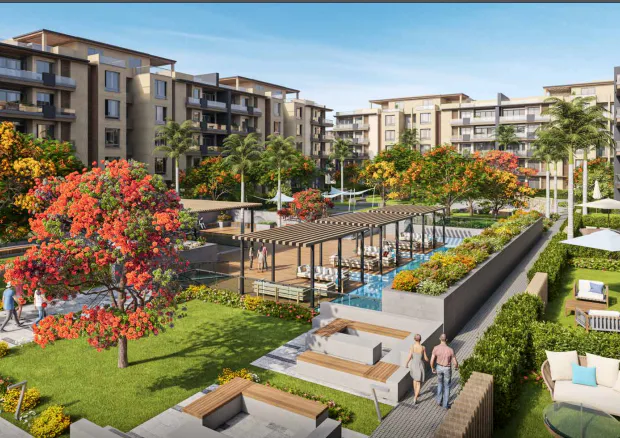 شقة غرفتين مع حديقة في ازاد من تعمير للتطوير العقاري للبيع في مدينة القاهرة الجديدة | Forsa Property