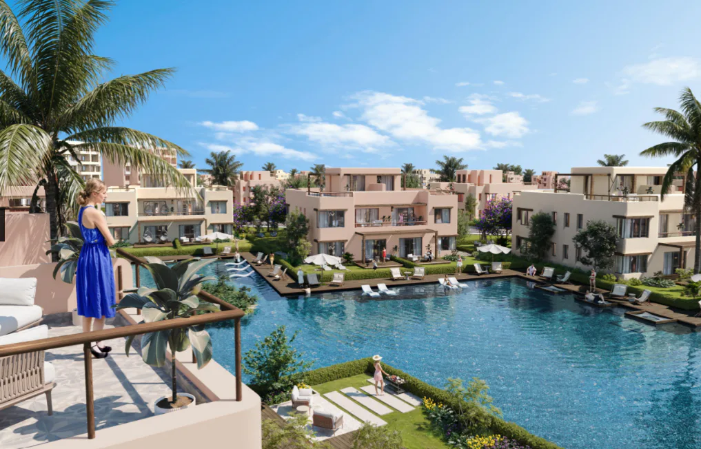شاليه 3 غرف في هاسيندا بلو من بالم هيلز للتعمير للبيع في الساحل الشمالي | Forsa Property